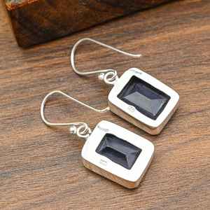 Pendientes únicos con piedras preciosas de iolita, plata de ley 925, hechos a mano, joyería espiritual atractiva, pendientes para mujer, regalo para el Día de Acción de Gracias - Product Image 2