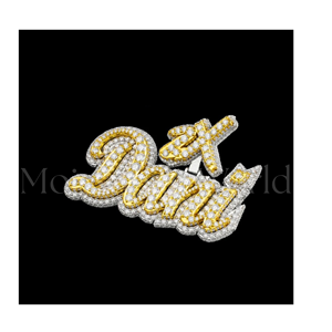 Modern Style 925 <b>Silver</b> Moissanite Diamond <b>Pendant</b> Iced Out Hip Hop Jewelry Charm Necklace Luxury Bling Gift <b>for</b> <b>Men</b> Women Sale - Product Image 1