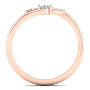 REYES – bagues solitaires luxueuses en or Rose 14 carats pour femmes, avec diamants cultivés en laboratoire, faites à la main, cadeau d'anniversaire, bijoux fins - Product Image 4