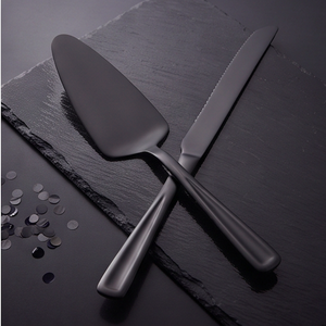 Couteau à gâteau noir élégant, outil de service de luxe pour la découpe de gâteaux de mariage, les anniversaires, la restauration et les célébrations - Product Image 2