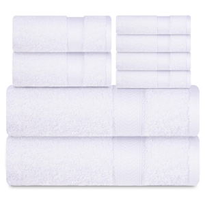 Ensemble de 4 serviettes de toilette en microfibre corail tissée en polyester, écologiques, de qualité supérieure, pour hôtel, spa, maison, salle de bain, douces - Product Image 4