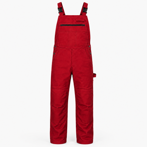 Salopette de travail industrielle en sergé de coton pour hommes, durable, multi-poches, genoux renforcés, porte-marteau, logo personnalisé - Product Image 2