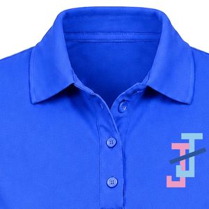 เสื้อโปโลปักลาย Royal Blue JJ สำหรับผู้หญิง แขนสั้น ติดกระดุมด้านหน้า น้ำหนักเบา เหมาะสำหรับทีม - Product Image 2