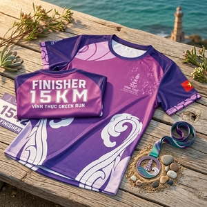 เสื้อทีมพิคเคิลบอลเวียดนามแอร์ไลน์แบบกำหนดเอง ผู้ผลิต OEM ODM ระบายเหงื่อได้ดี เสื้อกีฬาแขนสั้นโพลีเอสเตอร์สำหรับทุกเพศ - Product Image 2