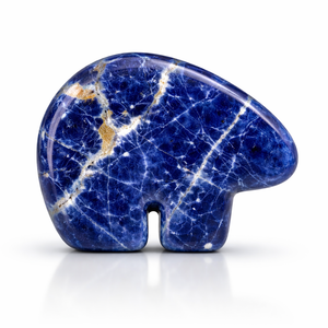 Oso de Cristal de Sodalita Natural Estilo Zuni, Tallado a Mano, Piedra Pulida, Figura de Animal de Amor Feng Shui para Decoración del Hogar y Regalos - Product Image 1