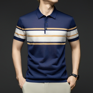 Chemises polo décontractées pour hommes, nouvelle collection, design tendance, logo personnalisé, couleur unie, coton respirant, grandes tailles, vêtements décontractés - Product Image 2