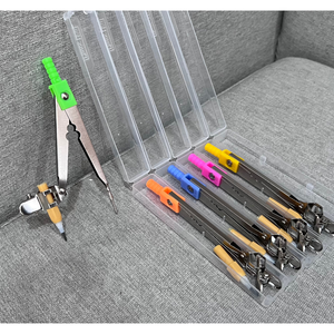 Compas universel portable en métal avec pince à crayon pour étudiants, conception fonctionnelle, modèle Vietnam Smooth 128, pointe à mine à pression, grande taille - Product Image 5