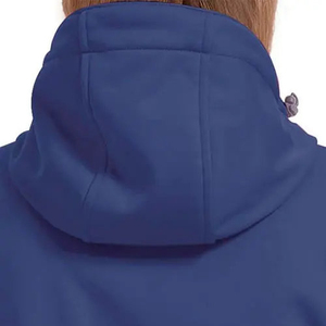 Top Quality Women's Navy Hooded Fleece <b>Jacket</b> Full Sleeve Zipper Closure Windproof Breathable Autumn Wear - Product Image 3