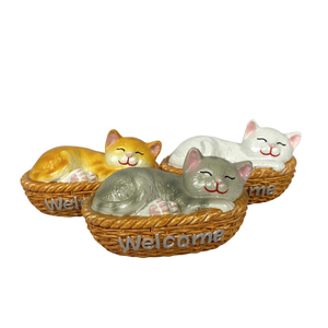 Statue de Chat Groovy, Décoration Créative pour Salon, Style Artificiel Fait au Vietnam, Artisanat en Résine, Graduation de Thanksgiving - Product Image 1