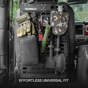 Organizador de coche innovador Tacmolle de doble bandeja, panel MOLLE rígido, bandejas plegables para una comodidad versátil en movimiento. - Product Image 6
