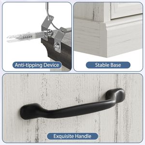Comò moderno a 7 cassetti con manici in metallo armadio di stoccaggio in legno per camera da letto o soggiorno armadio - Product Image 5