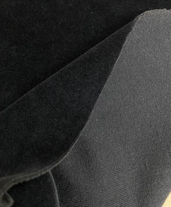 Black Weft Suede Fabric 100% Polyester <b>Brushed</b> Plain Medium Weight Woven for Garments Home Textiles Sofas - Product Image 2