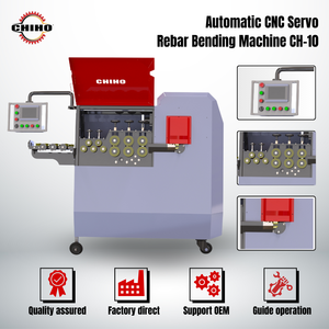 Máquina dobladora de estribos CNC Servo de acero inoxidable automática CHIHO de 6-10mm con motor de núcleo y componentes PLC - Product Image 3