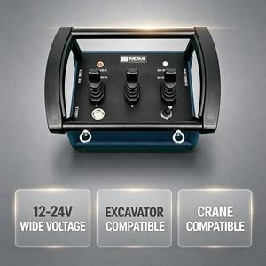 Télécommande hydraulique proportionnelle pour grue de camion, grappin à bois, levage forestier à double poignée 3 leviers, commande sans fil - Product Image 2