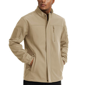 Chaqueta con capucha de softshell impermeable para hombre, cortavientos de forro polar para senderismo y camping, abrigo de invierno a prueba de viento con cremallera. - Product Image 1