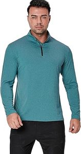 Camisetas deportivas de manga larga para hombre, sudadera con media cremallera, tops transpirables para fitness, jogging, entrenamiento y running, camisetas de compresión. - Product Image 2