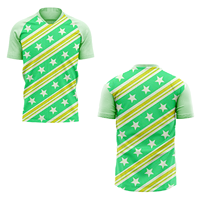 Jersey Kriket Kustom Lengan Pendek, Cetak Sublimasi Penuh, Cepat Kering, Bernapas, Kerah V, Seragam Kaos untuk Pertandingan