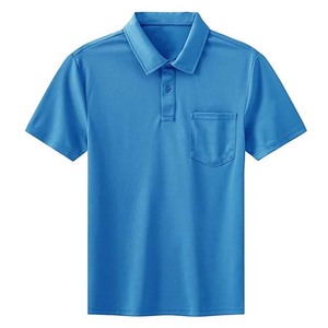 Polo pour homme à motif uni, 100 % coton, 220 grammes, tissu tricoté respirant, service OEM avec logo frontal - Product Image 2