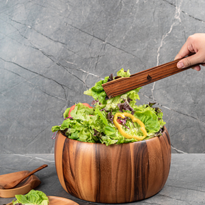 Salad <b>Tongs</b> Wooden Handmade Durable Anti-Slip Light Weight Oven Safe <b>Serving</b> Cooking Tool for Kitchen Use - Product Image 5