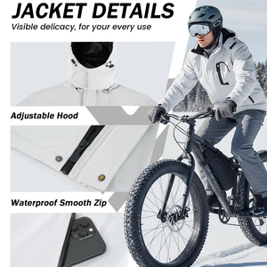 Heavy Duty <b>Winter</b> Ski <b>Jacket</b> <b>Waterproof</b> And Breathable Snow Coat Insulated Design For Optimal Performance In Snow Sports Gear - Product Image 4