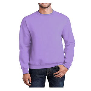 Sweat-shirt et sweat à capuche pour homme, tissu tricoté respirant et écologique, col rond, manches classiques, logo personnalisé sur le devant. - Product Image 1