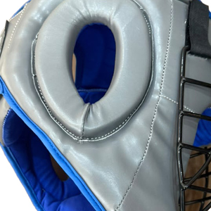 Protector de Cabeza para Boxeo HOB, de Cuero PU, para Adultos, Unisex, para Entrenamiento Deportivo, Azul Gris - Product Image 4