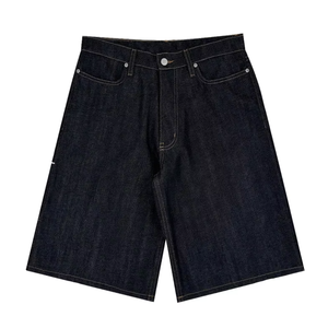 Pantalones Cortos de Mezclilla para Hombre, Cintura Media, Pierna Ancha, 100% Algodón, Diseño Personalizado, Bordado Impreso, Transpirables, Ropa Urbana de Verano, Alta Calidad - Product Image 2