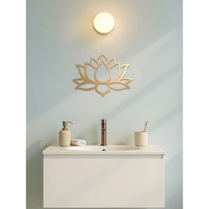 CIFbuy Decorazione da parete in metallo a forma di loto, stile europeo moderno, di grandi dimensioni, splendida decorazione per interni, per soggiorni e addii al nubilato - Product Image 3