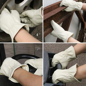 ถุงมือหนังสำหรับเล่นกีฬากลางแจ้ง OEM Classic X-Small ระบายอากาศได้ดี เหมาะสำหรับผู้ชายและผู้หญิง ป้องกันการบาดเจ็บในการทำงาน เคลือบยางลาเท็กซ์ สีเหลืองธรรมชาติ กันน้ำ ใช้ได้ทุกวัน - Product Image 5