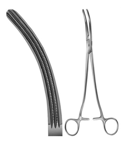 Pinces d'hystérectomie Heaney 203 mm, manuelles, en acier inoxydable, instruments chirurgicaux de haute qualité, usage hospitalier, classe II, OEM - Product Image 1