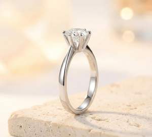 Bagues en Moissanite en Argent Sterling 925, Bagues Artisanales en Pierres Précieuses, Bijoux Bohèmes Élégants, Bagues Statement Scintillantes en Cristal - Product Image 4