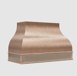 Best High Demanded Brown textured finish hood Black trim chimney style Vented wall mounted range Household <b>kitchen</b> exhaust hood - Product Image 6