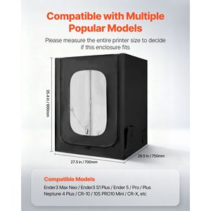 Grande Copertura LED per Stampante 3D, Tenda in Tessuto Oxford Antipolvere e Impermeabile, Accessori Protettivi per Stampante a Temperatura Costante - Product Image 3