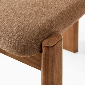 Silla de Comedor Ergonómica y Ecológica de Estilo Escandinavo Moderno, Patas de Madera de Teca, Asiento de Tela de Microfibra, Marca Premium para el Hogar - Product Image 5