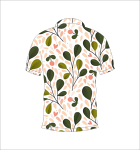 Men’s White Green Leaf Print Polo Shirt Casual Short Sleeve Summer Fashion Golf T Shirt - Product Image 5