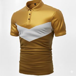 Camisa polo elegante para hombre, manga corta, mezcla de algodón, informal, moda de verano, cómoda, para uso diario - Product Image 3