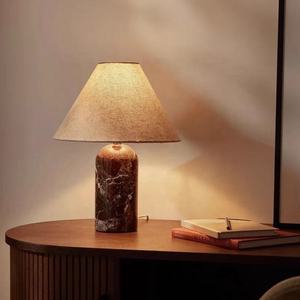 Lámpara de Mesa de Noche de Mármol Estilo Antiguo para Dormitorio, Sala de Estar, Recepción de Hotel, Luz LED Decorativa de Alto Nivel - Product Image 2