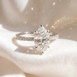 Popular Marquise Cut CVD Lab Made Diamond <strong>Ring</strong> IGI Certified 14K White Gold <strong>Engagement</strong> <strong>Ring</strong> Pave Bridal Fine Women Jewelry - Product Image 1