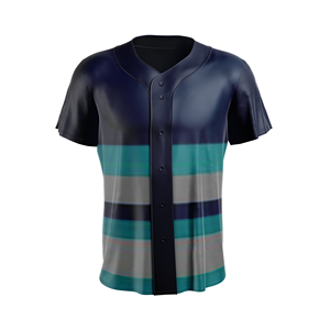 JAMEZ SPORTS T-shirt de baseball unisexe pour adulte - Anti-bactérien, respirant, séchage rapide, coton/polyester, col en V, manches courtes - Product Image 4