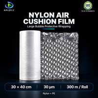 Rouleau de film à bulles gonflable personnalisé en nylon PE AIR-DFLY, grande bulle 30x40cm, 30 microns, 300m pour la protection des produits