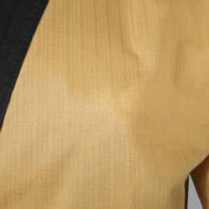 Uniforme de Kung Fu unisexe, haut doré, pantalon noir, 100% coton, vêtements d'arts martiaux durables, taille adulte, coupe régulière - Product Image 4