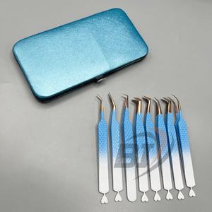 แหนบต่อขนตาสแตนเลสสองโทนสีโรสโกลด์ปลายแหลมพร้อมโลโก้ที่กำหนดเองได้รับการยอมรับ - Product Image 2