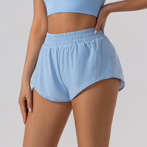 Shorts de sport décontractés pour femmes, personnalisables en gros, à séchage rapide, élastiques, respirants, pour la course en extérieur, le cyclisme, l'entraînement et la gym, coupe ajustée, avec coutures - Product Image 2