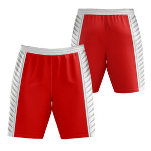 Pantalones Cortos Deportivos Rojos para Hombre, con Logotipo Frontal, Cintura Elástica Media, Rayas Laterales Blancas, Secado Rápido, 100% Poliéster, Ropa Deportiva de Verano - Product Image 2