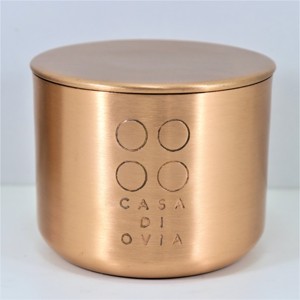 Premium Quality <b>Copper</b> Candle Jar with lid Natural Finish 4oz 8oz 10oz Luxury <b>Copper</b> Jar for Candles luxury candle jar with logo - Product Image 2