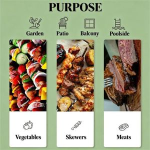 Griglia BBQ a Carbone Nera per Picnic in Giardino e Cucina all'Aperto - Product Image 3