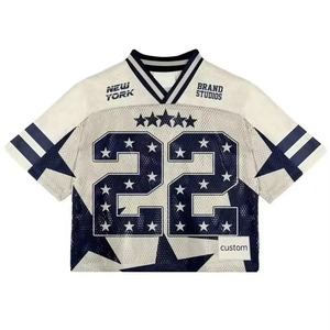 เสื้อฟุตบอลผู้ชายแบบครอปท็อป คอวี ปี 2026 ผลิตตามสั่ง ขายส่ง ผ้าโพลีเอสเตอร์ 100% ไซส์ใหญ่ ระบายอากาศดี แขนสั้น - Product Image 2