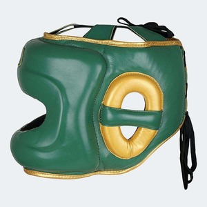 Protector de cabeza personalizado al por mayor de alta calidad hecho con cuero vacuno 100% genuino para entrenamiento de MMA y kickboxing para adultos - Product Image 3
