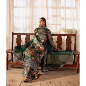 Diseñador Party Wear Top-Bottom y Dupatta Talla XL Hermoso y elegante - Product Image 5