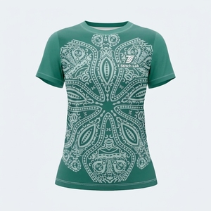 Camiseta de Verano para Mujer, Precio Económico, Transpirable, Manga Corta, Corte Regular, Nueva Llegada, Diseño Tribal Estampado, Secado Rápido - Product Image 6